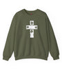 Grunge Cross Unisex Heavy Blend™ Crewneck Sweatshirt - Perfect for Comfort and Style
