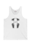 Hope Cross Black Cross Unisex Jersey Tank - Casual Christian Wear