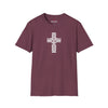 Drip Cross Unisex Softstyle T-Shirt - White Design
