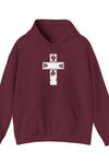 Grunge Cross Graphic Unisex Hooded Sweatshirt - Cozy & Inspirational Apparel