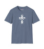 Pattern Cross Unisex Softstyle T-Shirt - White Design