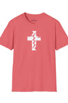 Inkblot Cross Unisex Softstyle T-Shirt - White Design