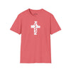 Inkblot Cross Unisex Softstyle T-Shirt - White Design