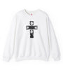 Grunge Black Cross Unisex Heavy Blend™ Crewneck Sweatshirt - Perfect for Comfort and Style