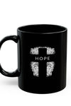 Hope Cross Black Coffee Mug - 11oz & 15oz -White Design