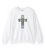 Painted Cross Unisex Heavy Blend™ Crewneck Sweatshirt - Perfect for Comfort and Style
