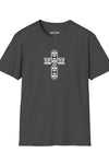 Abstract Cross Unisex Softstyle T-Shirt - White Design