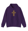 Cosmic Cross Graphic Unisex Hooded Sweatshirt - Cozy & Inspirational Apparel