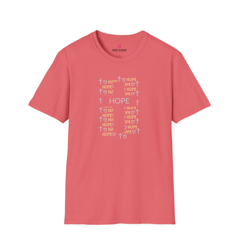 Hope Cross Unisex Softstyle T-Shirt - White Design
